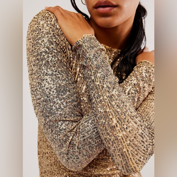 𝓯𝓹 Free People ~ GOLD RUSH LONG SLEEVE - Picture 7 of 8